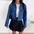 Women's Fashion Solid Color Short Autumn And Winter Long-sleeve Zipper Jacket