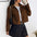 Women's Fashion Solid Color Short Autumn And Winter Long-sleeve Zipper Jacket