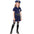 Halloween Parent-child Experience Costume Blue Button Policewoman Dress