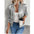 Women's Leopard Print Zip Up Lightweight Bomber Jacket Casual Long Sleeve Outerwear