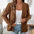 European And American Autumn And Winter Women's Solid Color Corduroy Suit Jacket Women