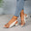 Ins Plaid Stone Pattern Sandals Summer Peep Toe Block Heels Ankle-strap Office Shoes For Women