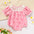 Baby Girl's Bowknot Graphic Print Romper, Daddy's Girl Letter Print Triangle Jumpsuit With Bubble Sleeves