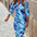 Fashion Printed Shirt Dress With Belt Slim Fit Three-quarter Sleeve Lapel Dress For Women Clothing